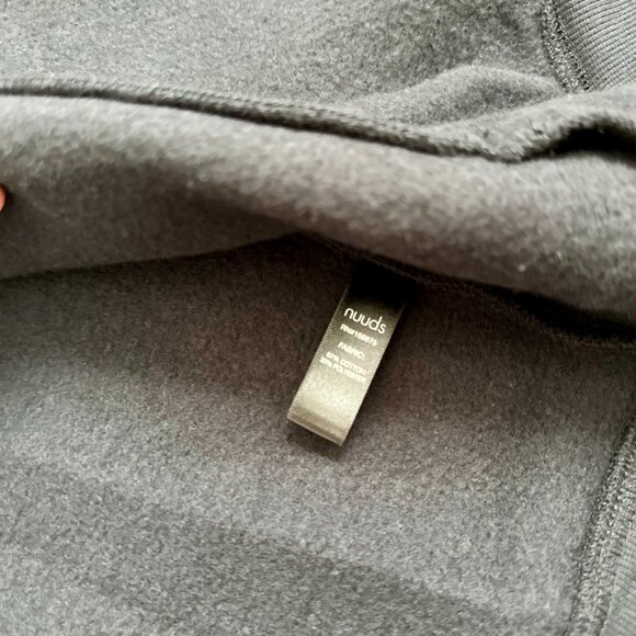 NWT Nuuds Black Alumni Jacket - Preppy Vintage Streetwear Casual Athleisure Cozy - Picture 11 of 14